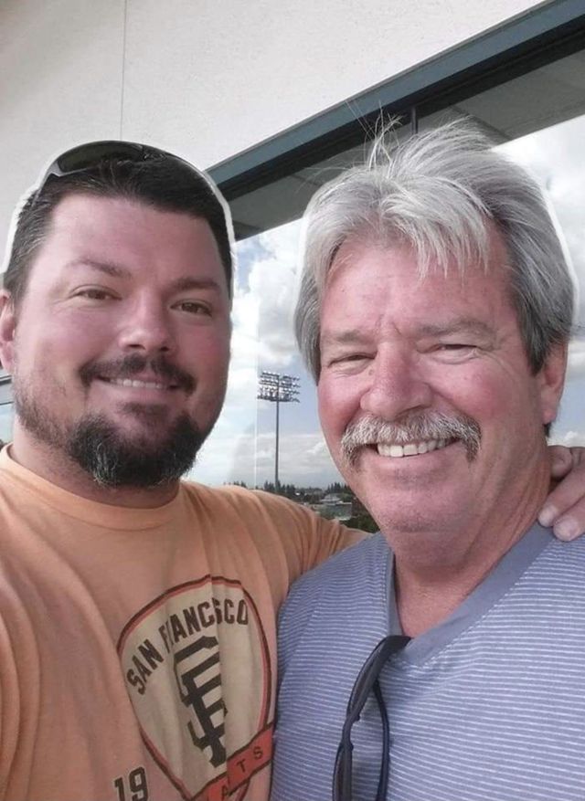 Dave Parker and his father Mark Parker